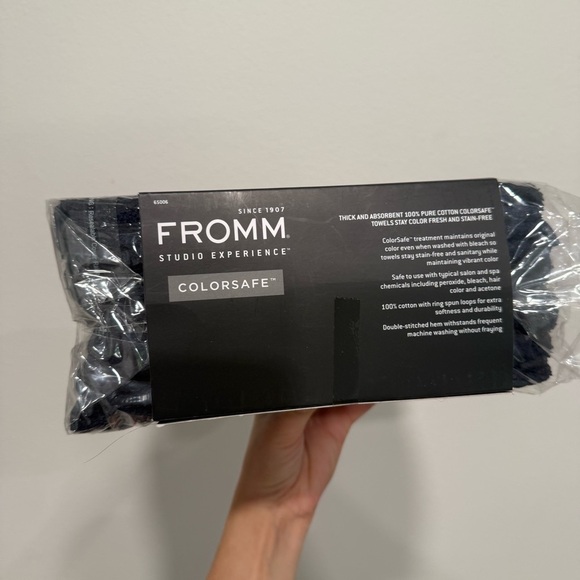Fromm ColorSafe Black 100% Cotton Towels 6 Pack - Picture 3 of 5